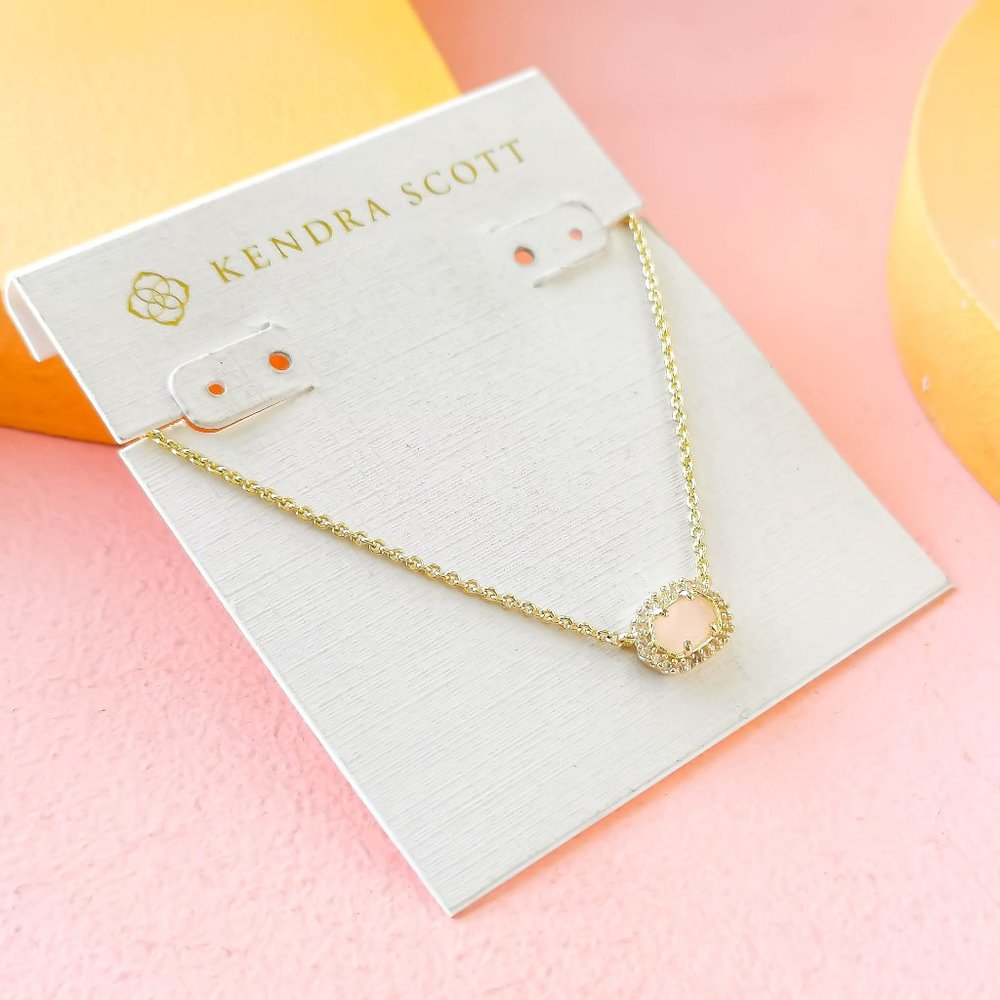 Kendra Scott - Chelsea Rose Quartz Gold Pendant Necklace